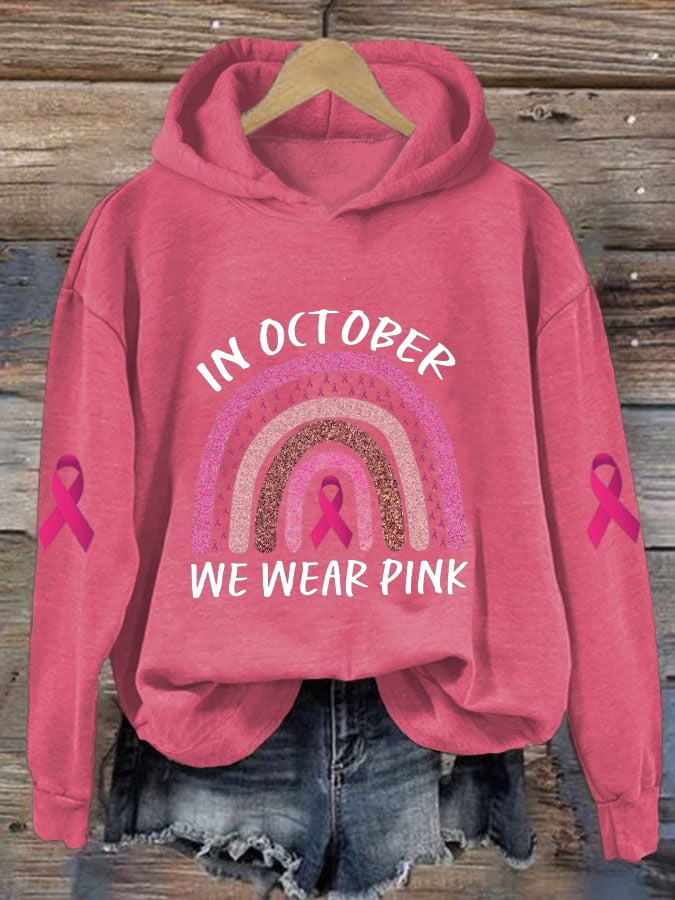 Women's In October We Wear Pink Hoodie