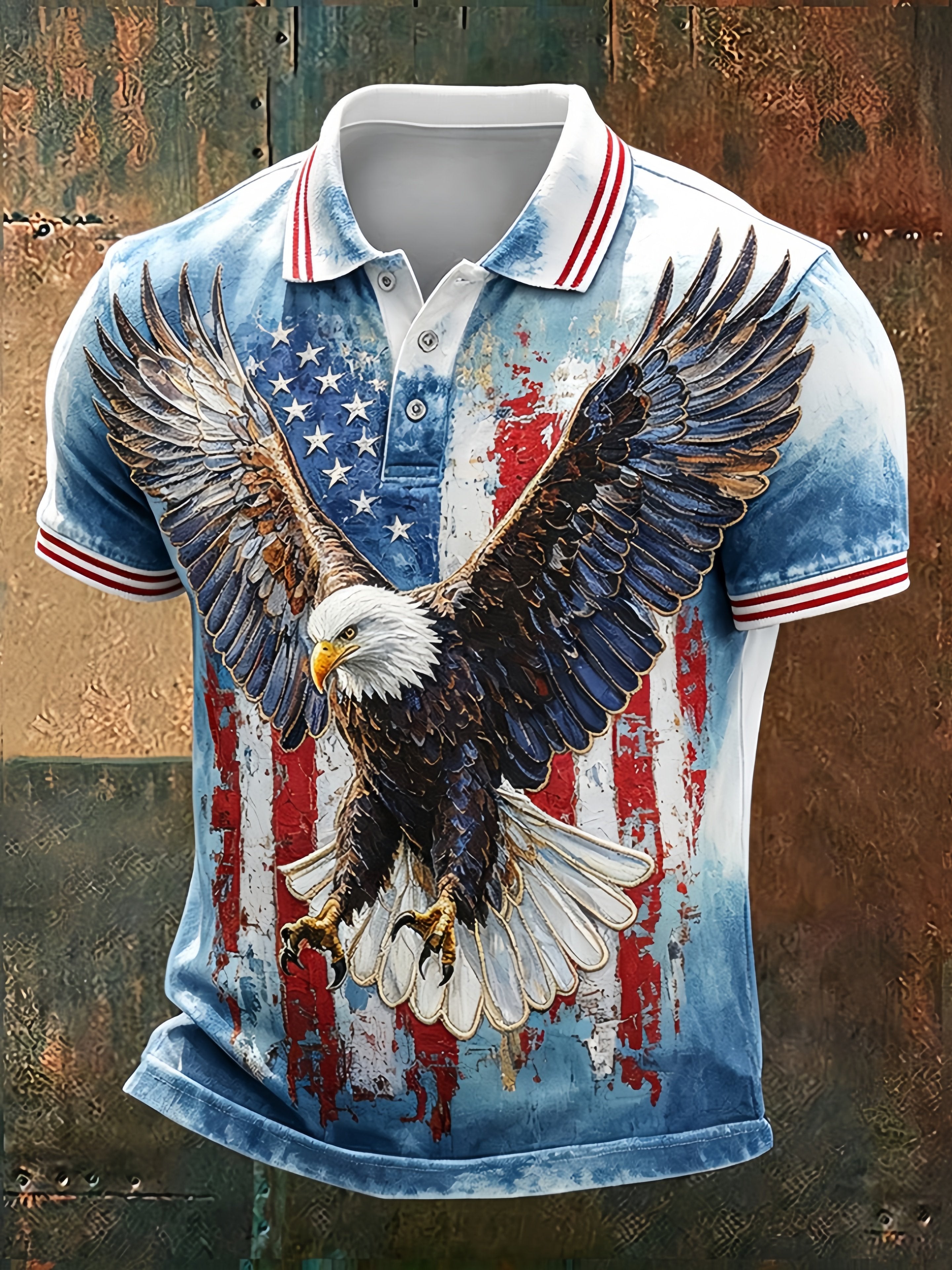 Men's Printed Polo Shirt for USA 250th Anniversary