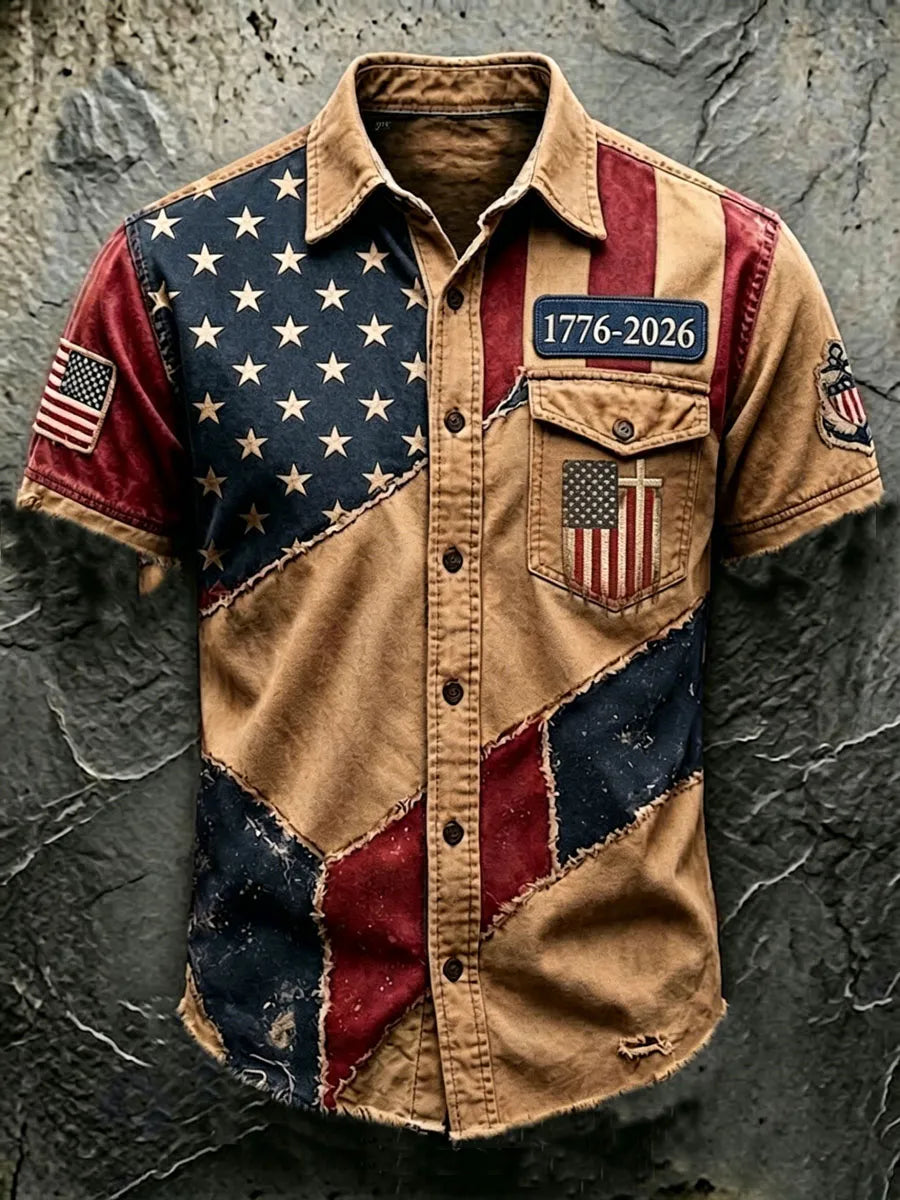 Men'S 250Th Anniversary National Print  Shirt