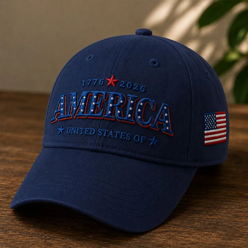 America 1776–2026 Patriotic Baseball Cap