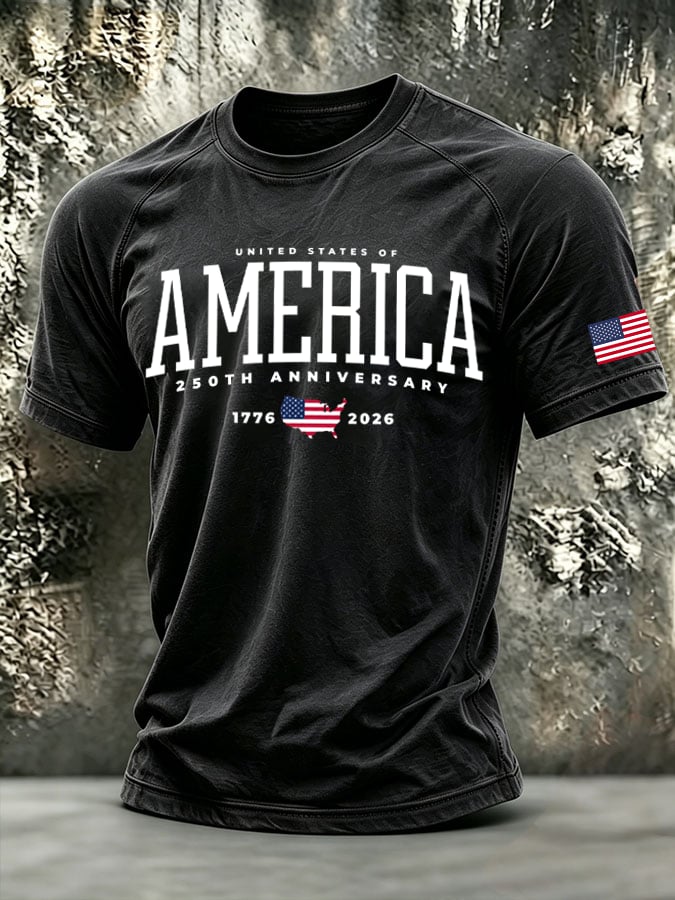 Men's UNITED STATES OF AMERICA 250 YEARS Short-Sleeve T-Shirt