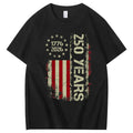 250 Years Anniversary USA Shirts Mens 250th American Flag 100% Cotton T-Shirt