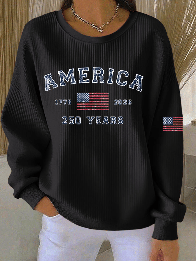 Women's Casual Print Long Sleeve Knit Top