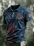 Men's 250th Anniversary Independence Day Art Print Casual Polo