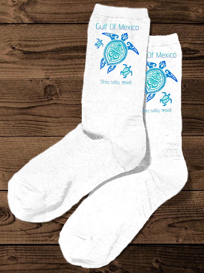 Unisex Gulf Of Mexico Knitted Casual Socks
