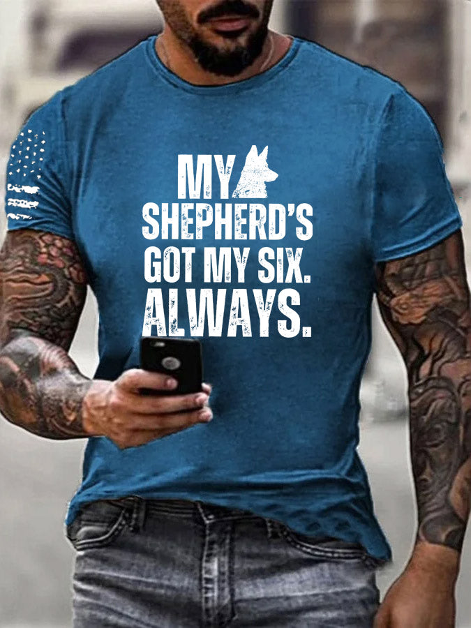 My Shepherd’S Got My Six Always Pattern 100% Cotton T-Shirt