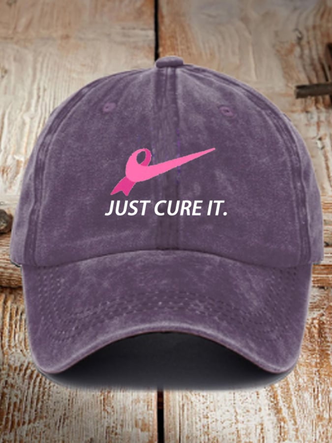 Unisex  JUST CURE IT Print  Cap