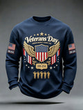 Men's Veterans Day Theme Waffle Long Sleeve T-Shirt
