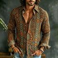 Men's Vintage Skull Print Shirt