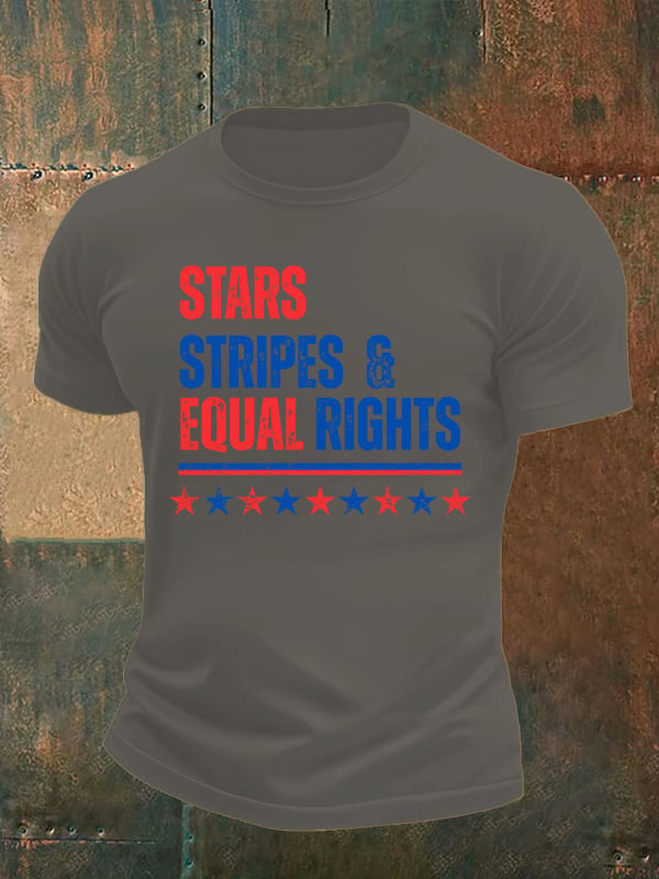 Men's The Stars and Stripes Print T-Shirt