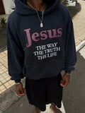 Jesus The Way, The Truth, And The Life Cotton Hooded Sweatshirt