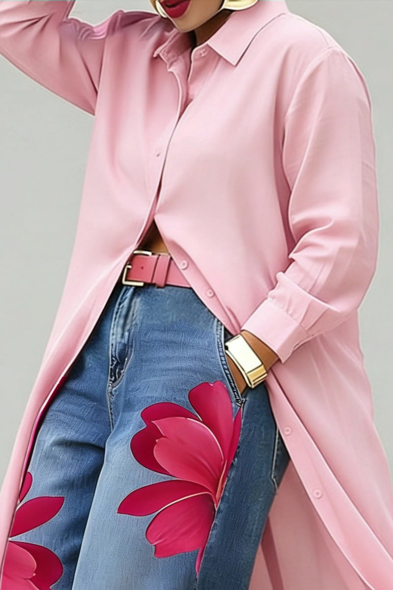 Casual Linen And Cotton Shirt Dress