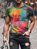 Men's Autism Seeing The World Differently Print Tee