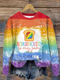 Women's Neurodiversity Is My Jam Print Casual Sweatshirt