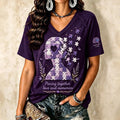 Women's Memory Care Art Pattern Alzheimer Awareness T-shirt