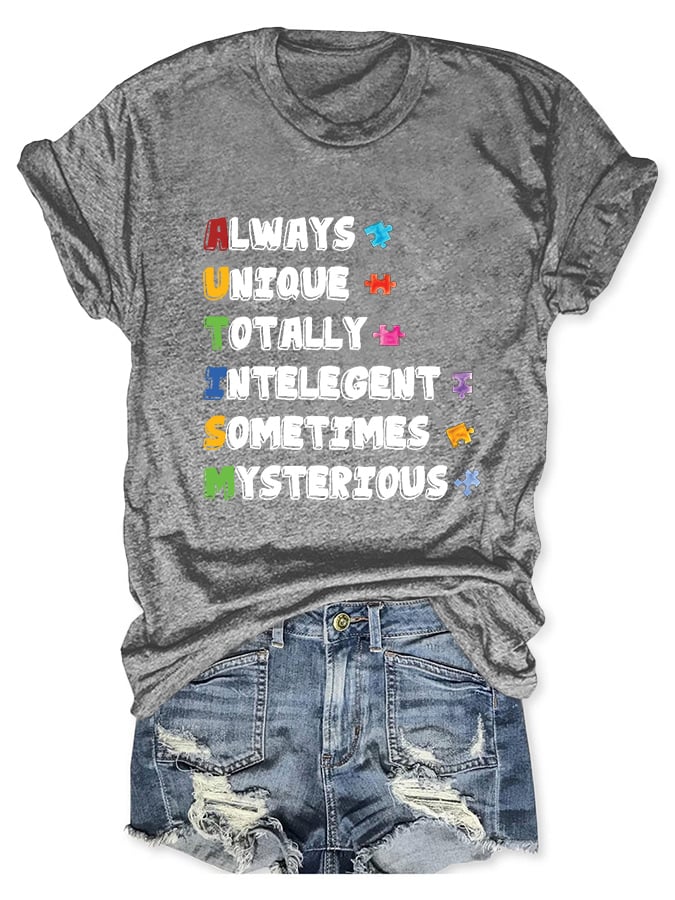 Autism Awareness Print T-Shirt