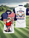 Men's American Independence Day 250th Anniversary Cowboy Eagle Beer Memorial Short Sleeve Shirt