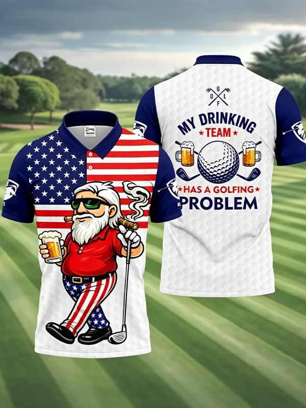 Men's American Independence Day 250th Anniversary Cowboy Eagle Beer Memorial Short Sleeve Shirt