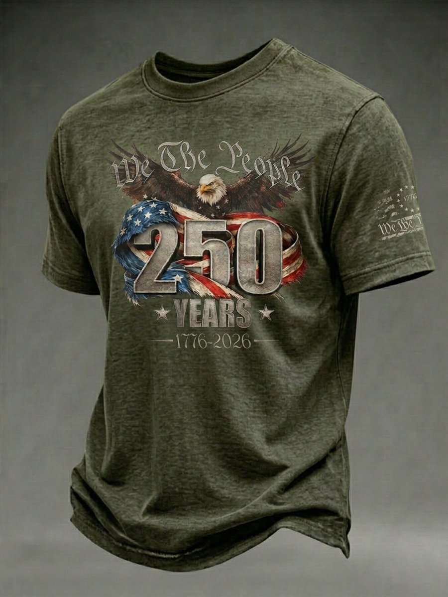 Men's USA 250th Anniversary Short-Sleeve Crew Neck T-Shirt
