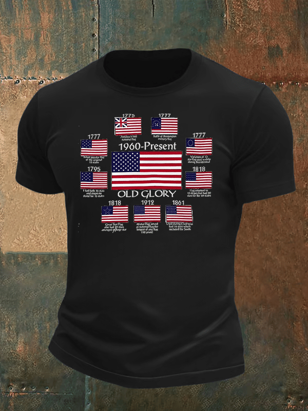 Men's  OLD GLORY Print T-Shirt