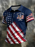 Men's USA  America Flag Independence Day Polo Shirt