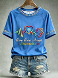 Women's Autism-Themed Casual Print Top