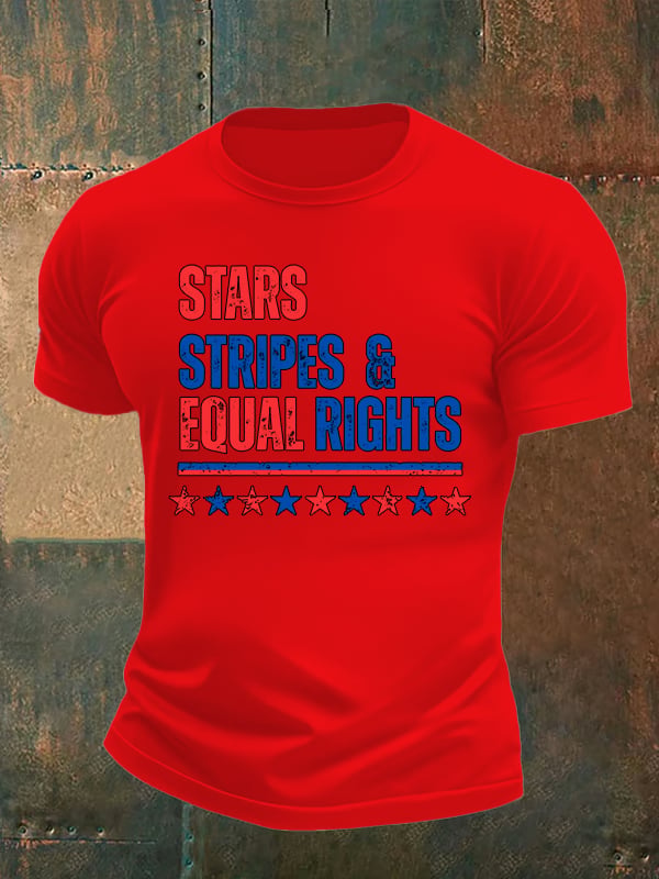 Men's The Stars and Stripes Print T-Shirt