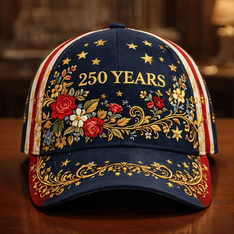 Unisex 250th Anniversary Floral Art  Print Hat