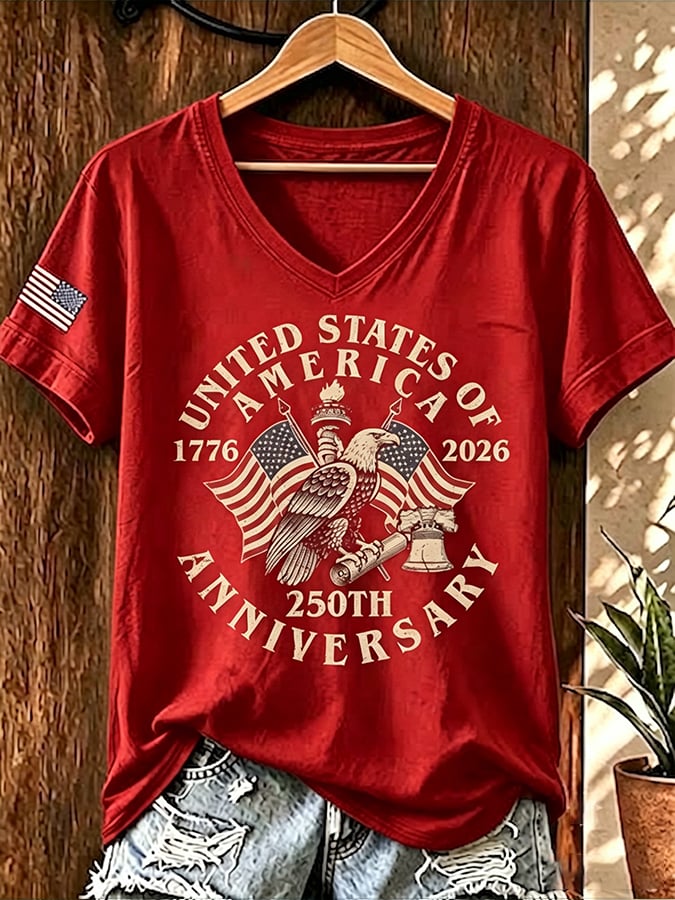 Women's Celebrating 250 Years of American Print Short-Sleeve T-Shirt