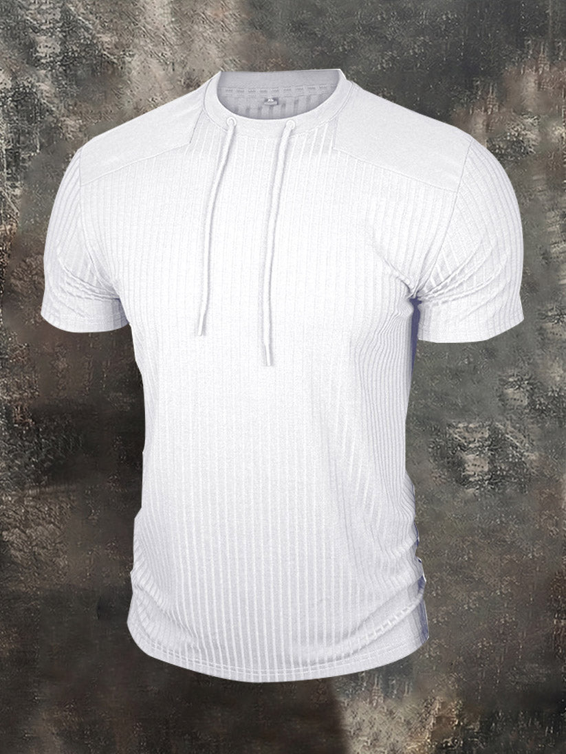 Men's Slim-Fit Cotton Crew-Neck Sports T-Shirt