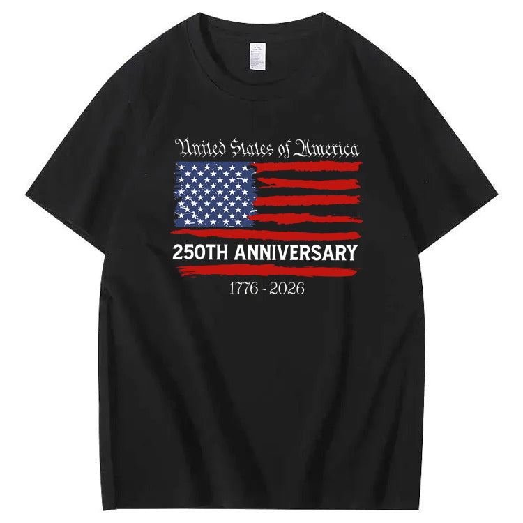 United States Of America 250th Anniversary 1776-2026 100% Cotton T-Shirt