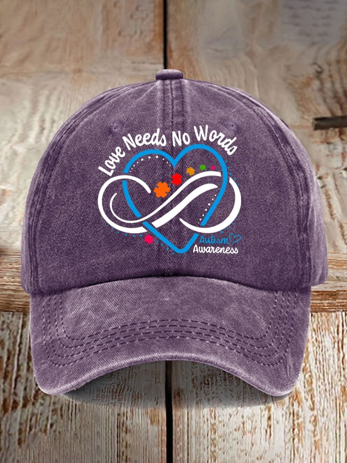 Unisex Autism Awareness Print Baseball Cap