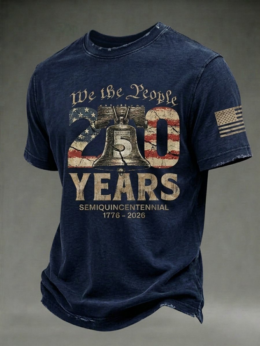 Men's USA 250th Anniversary Short-Sleeve Crew Neck T-Shirt