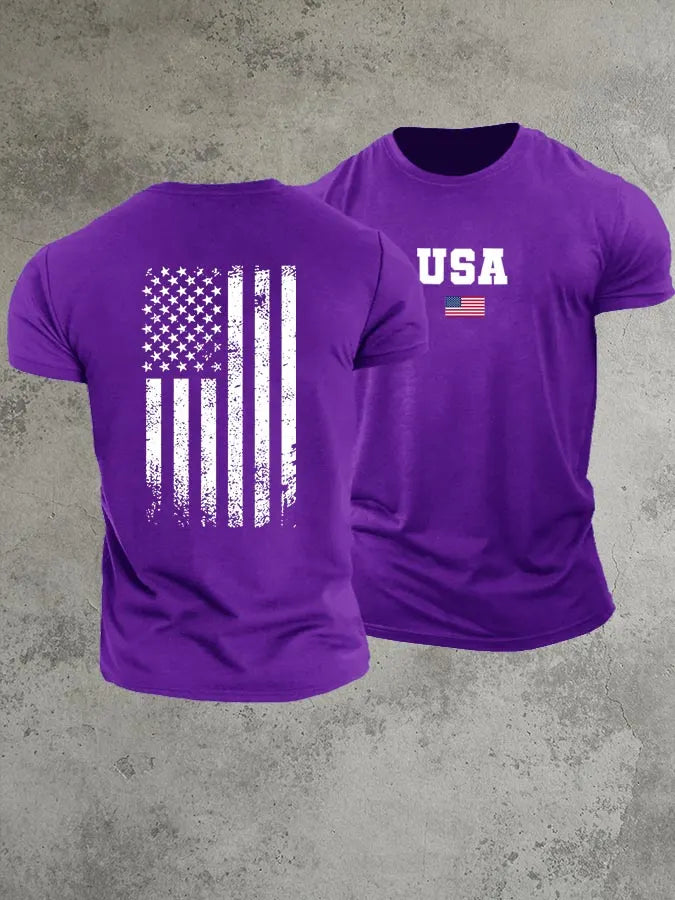 USA 250th Anniversary  Pattern 100% Cotton T-Shirt