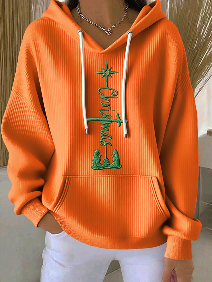 Women'S Christmas Faith Casual Hoodie Sweatshirt