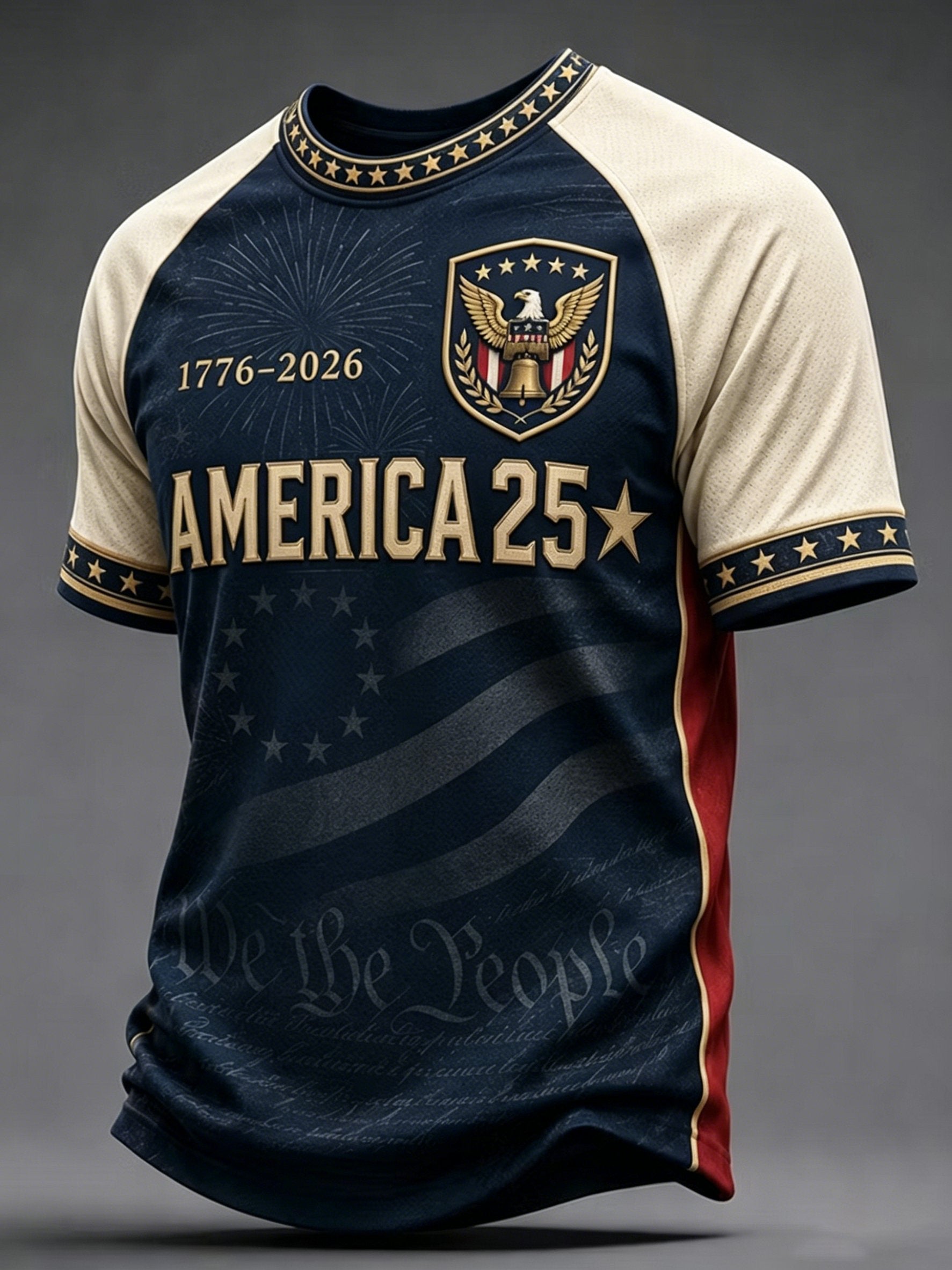 Men's Retro 250th Anniversary Print Short-Sleeve T-Shirt