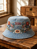 250th Anniversary Freedom  Floral Art Print Bucket Hat
