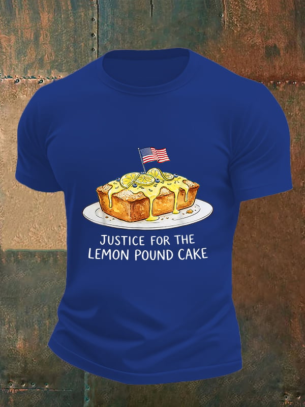 Men's JUSTICE FOR THE LEMON POUND CAKE  Print T-Shirt