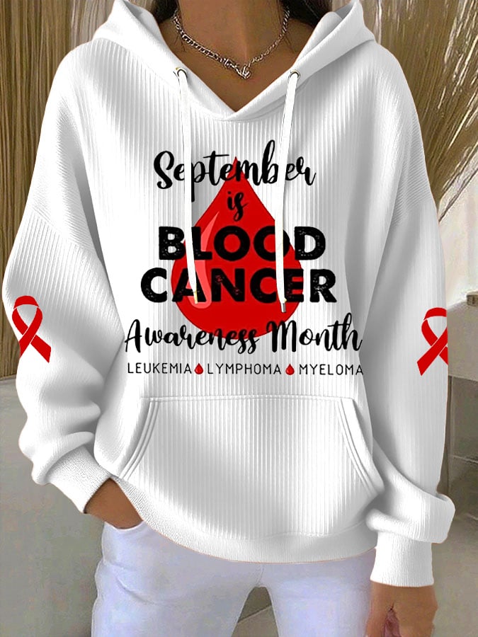 Women's Casual Printed Hooded Sweatshirt