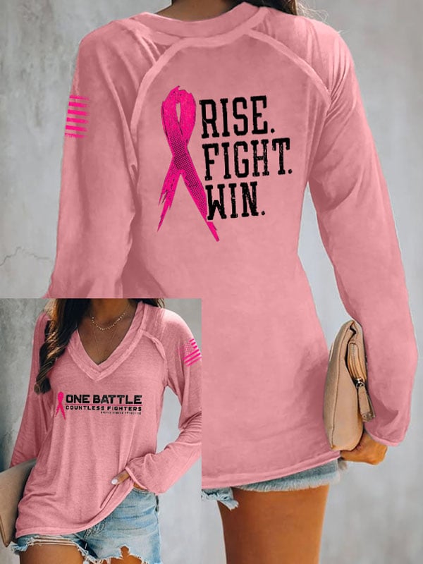 Women'S Rise. Fight. Win. Print T-Shirts