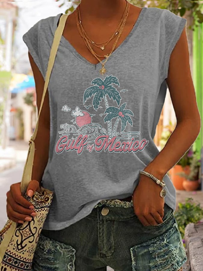 Women's Gulf Of Mexico Print Tank Top