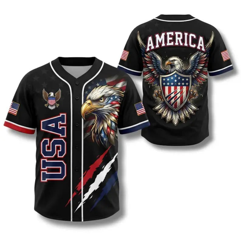 USA Eagle All Over Print Baseball Jersey