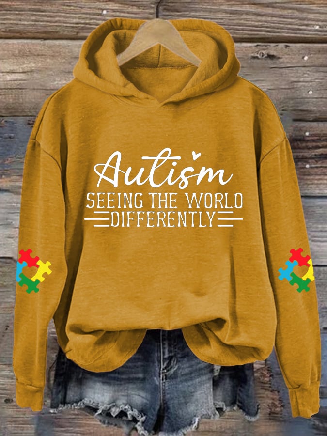 Women's Seeing The World Differently Print Hoodie