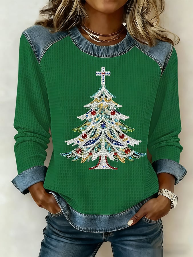 Women's Christmas Pattern Patchwork Comfortable