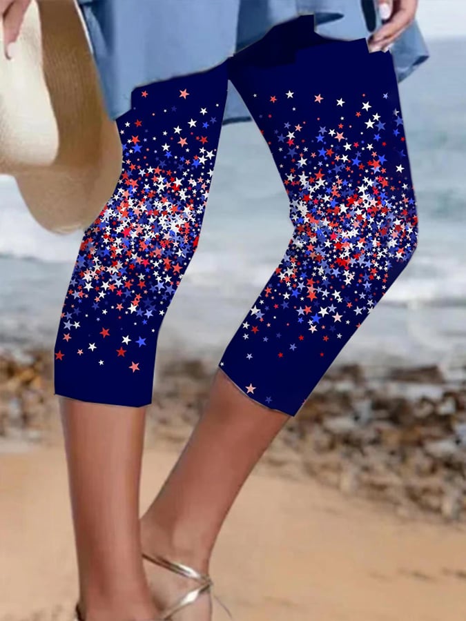 Women's Vintage Flag Print Leggings