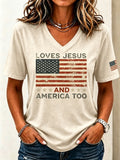 Women's Faith Casual Printed Short-Sleeve T-shirt