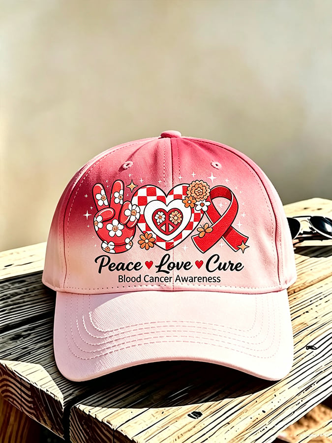 Unisex Blood Cancer Print Baseball Cap