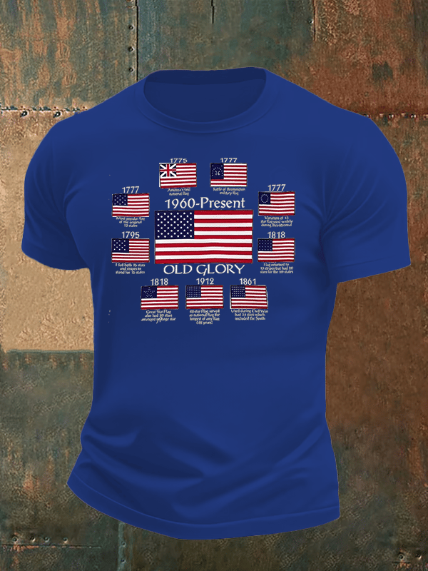 Men's  OLD GLORY Print T-Shirt