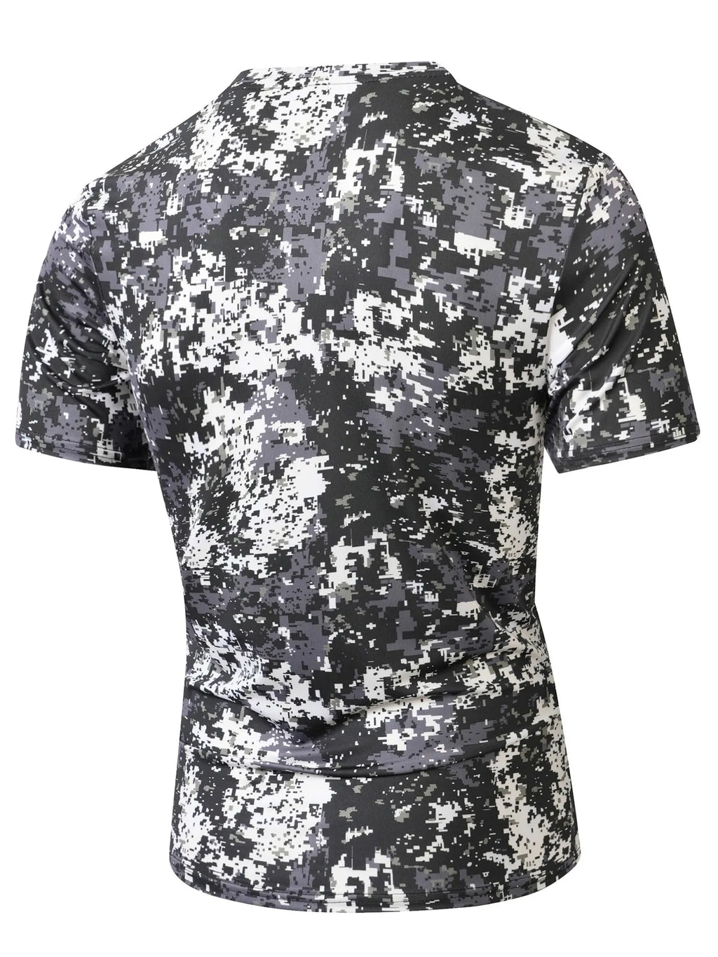 Men's Camouflage Casual Outdoor Crew-Neck Short-Sleeve Jogging Top