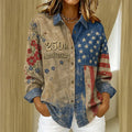 US 250th Anniversary Retro Art Print Casual Shirt